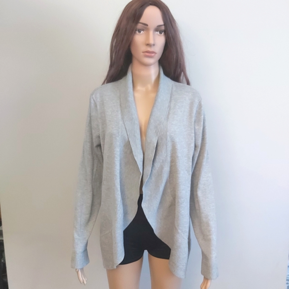 Verve Ami gray open knit cardigan sweater